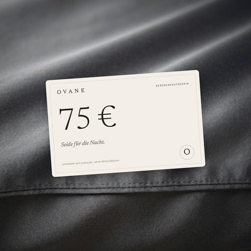 OVANE Geschenkgutschein über 75 Euro als Karte auf Seide in Graphit