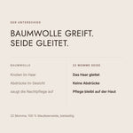 Vergleich Baumwolle und Seide: Knoten im Haar, Abdrücke im Gesicht, Nachtpflege